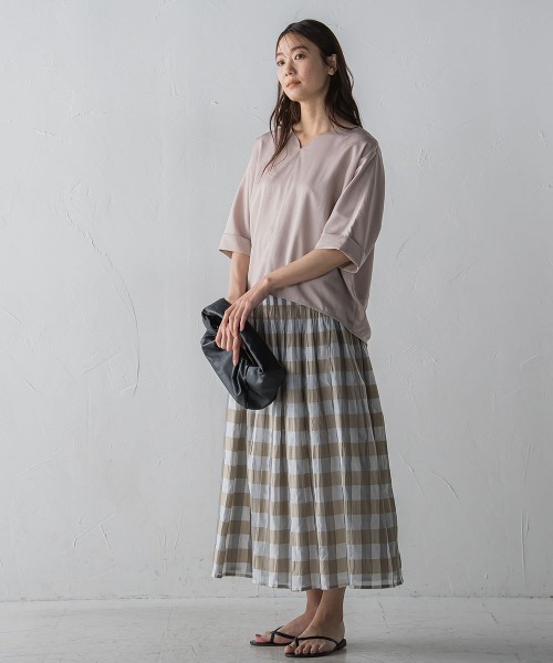 「MAYSON GREY」 7分袖ブラウス M ベージュ レディース_画像9