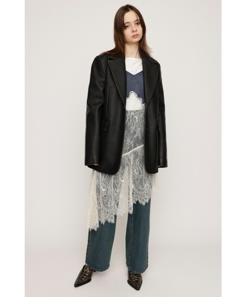 sly レザージャケットブラック SLY（スライ） レザージャケット ライダース VINTAGE BOXY F/LEATHER