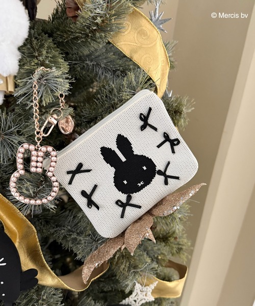 MIIA（ミーア） ポーチ miffy リボンニットポーチ レディース