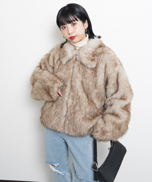 コート アウター ファーショートコート レディース : ZOZOTOWN Yahoo 