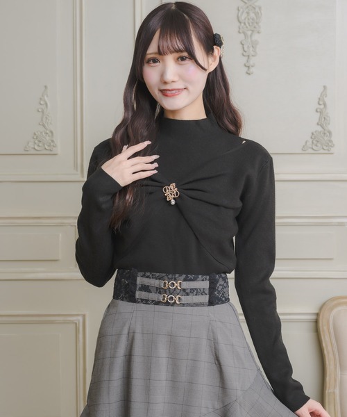 クチュールバイロジータ ニット セーター ブローチリボンニット