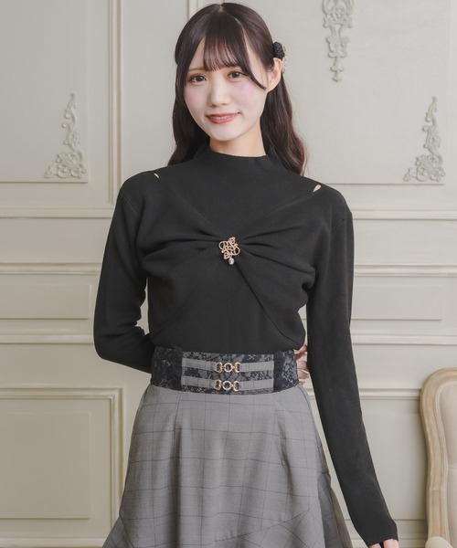 クチュールバイロジータ ニット セーター ブローチリボンニット