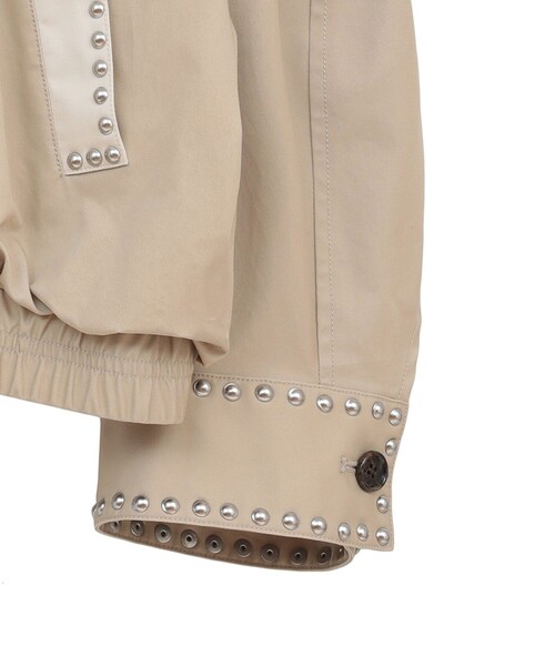 コート アウター 「CLANE/クラネ」W COLOR STUDDED DRIZZLER JACKET/ダブルカラースタッズショートブルゾンの画像
