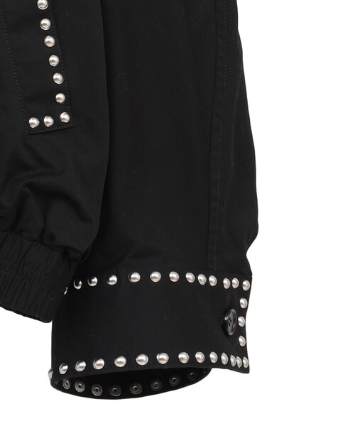 コート アウター 「CLANE/クラネ」W COLOR STUDDED DRIZZLER JACKET/ダブルカラースタッズショートブルゾンの画像