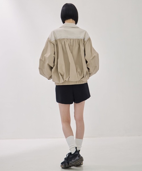 コート アウター 「CLANE/クラネ」W COLOR STUDDED DRIZZLER JACKET/ダブルカラースタッズショートブルゾンの画像