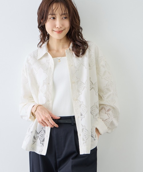 ROPE' PICNIC（ロペ ピクニック） ブラウス シャツ レースシャツ
