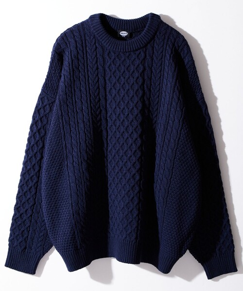 「FREAK'S STORE」 長袖ニット MEDIUM オフホワイト メンズ_画像2