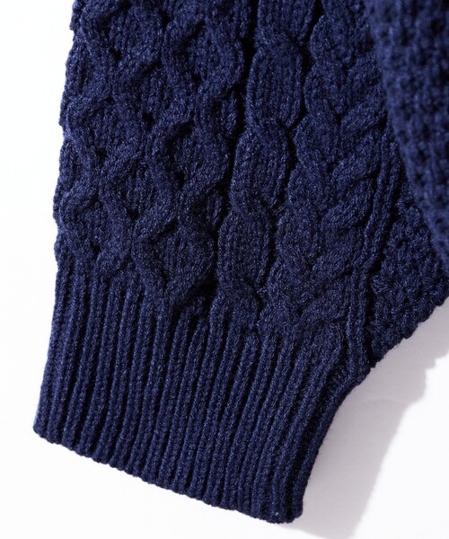 「FREAK'S STORE」 長袖ニット MEDIUM オフホワイト メンズ_画像5