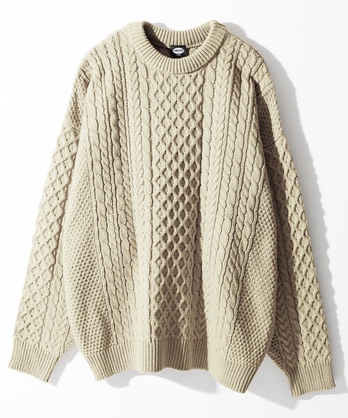 「FREAK'S STORE」 長袖ニット MEDIUM オフホワイト メンズ_画像9
