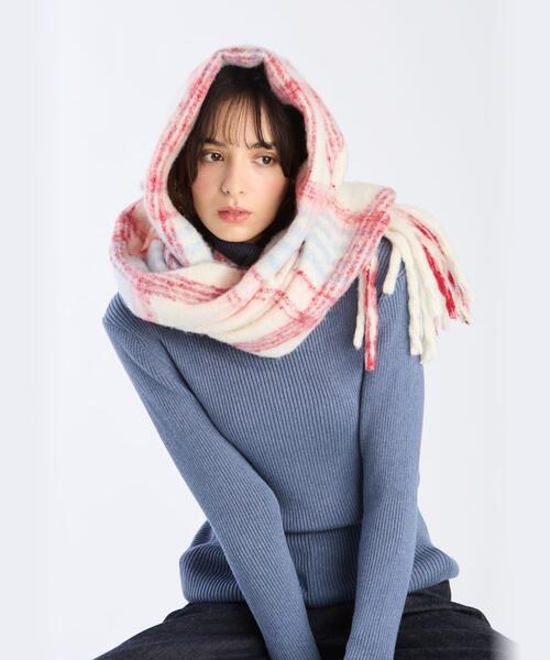 「To b. by agnes b.」 マフラー FREE レッド レディース_画像9