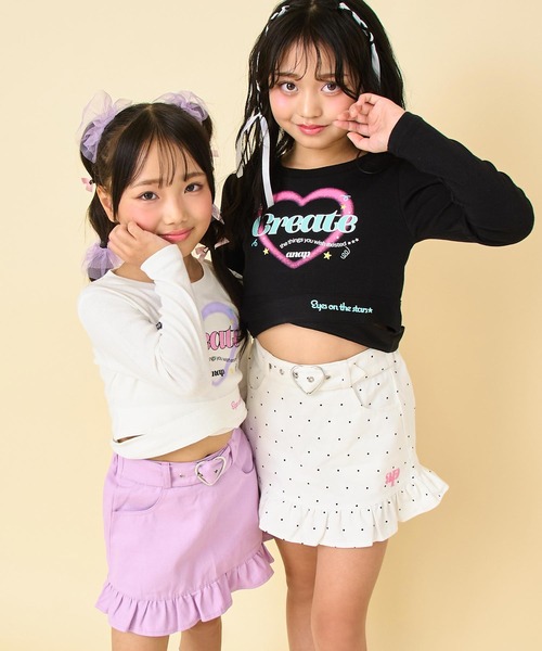 ANAP kids（アナップキッズ） スカート ハートベルト付フリルスカート