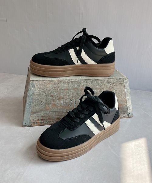 「Noubel Voug Relax」 ローカットスニーカー 3L ホワイト×シルバー レディース_画像5