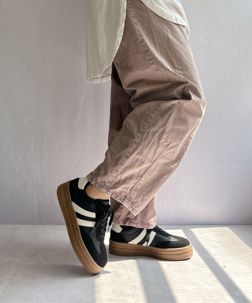 「Noubel Voug Relax」 ローカットスニーカー 3L ホワイト×シルバー レディース_画像7