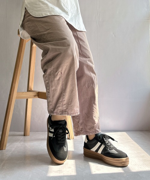 「Noubel Voug Relax」 ローカットスニーカー 3L ホワイト×シルバー レディース_画像9