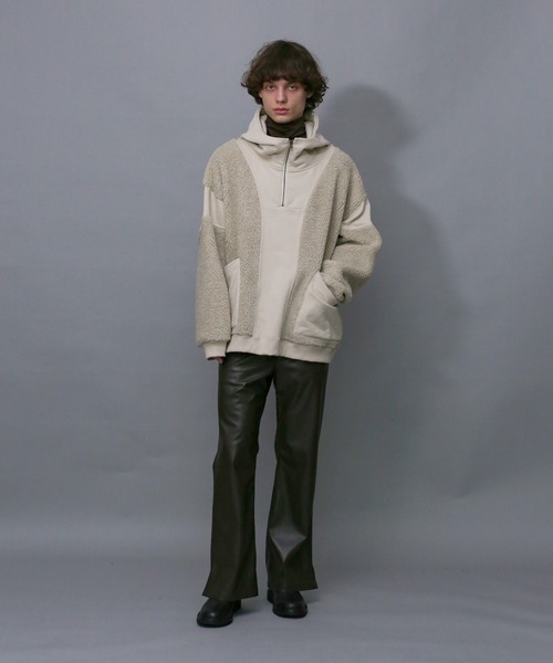 「Iroquois」 プルオーバーパーカー 1 ベージュ メンズ_画像7