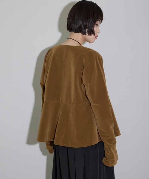 「leimn」 長袖チュニック M キャメル レディース_画像6