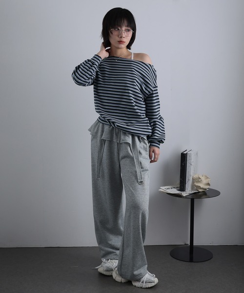 ULYSSES tシャツ ボーダーオフショルカットソー レディース : ZOZOTOWN