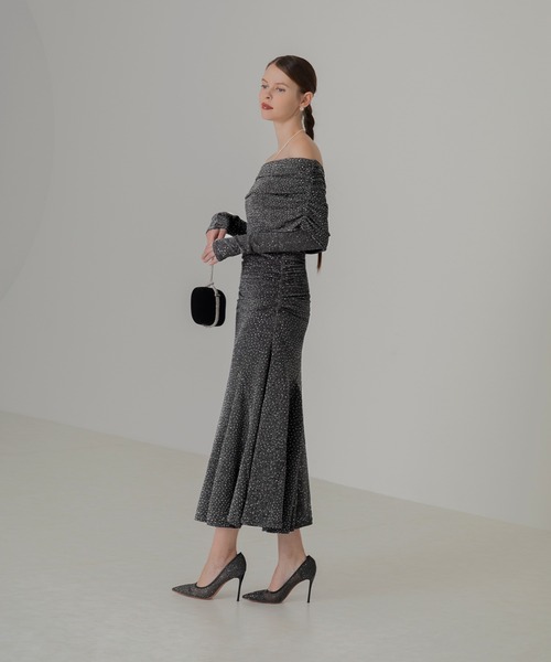 「Leja」 ベアトップワンピース SMALL ブラック レディース_画像3