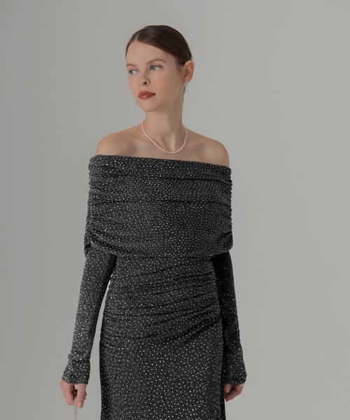 「Leja」 ベアトップワンピース SMALL ブラック レディース_画像5