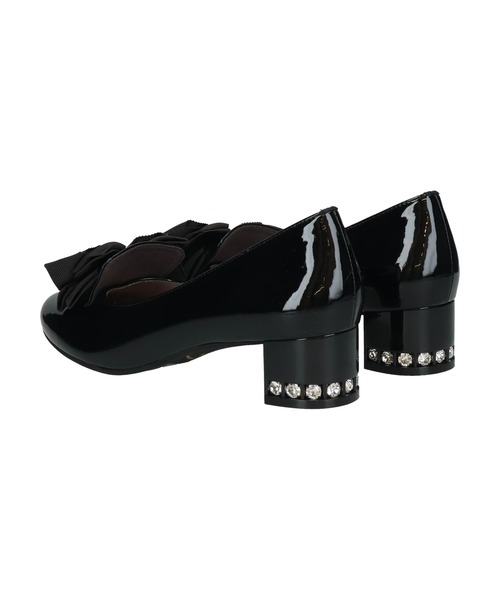 ローファー 「Bridget Birkin」ヒールアップキラキラリボンローファー(561621) レディース