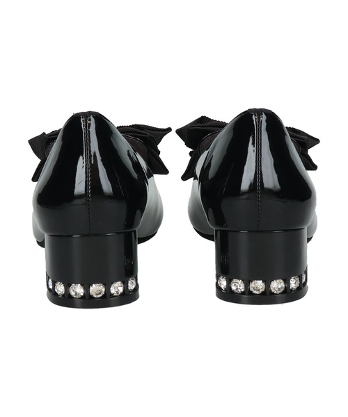 ローファー 「Bridget Birkin」ヒールアップキラキラリボンローファー(561621) レディース