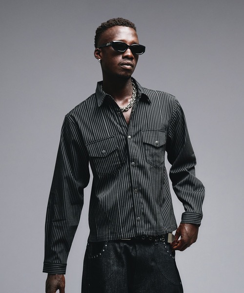 ANDER HUNK シャツ W-Pocket Metal Button Shirt / Wポケットメタル