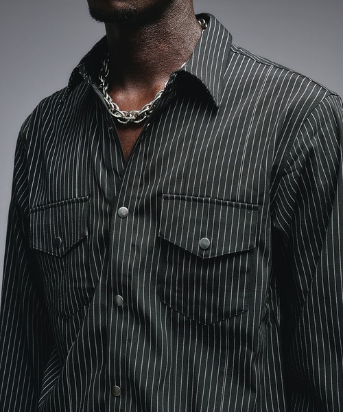 ANDER HUNK Wポケットメタルボタンシャツ ANDER HUNK シャツ W-Pocket Metal Button Shirt / Wポケットメタル