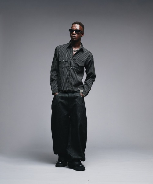 ANDER HUNK シャツ W-Pocket Metal Button Shirt / Wポケットメタル