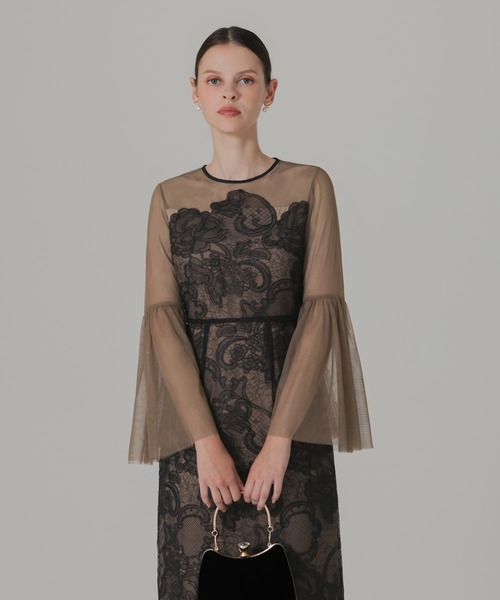 「Leja」 長袖ワンピース MEDIUM ブラック レディースの画像