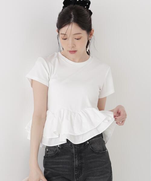 tシャツ 「ａ」ホイップフリルＴシャツ / 1216269501 レディースの画像