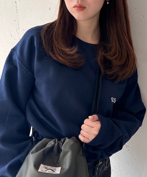 「PENNEYS」 スウェットカットソー L ネイビー レディース_画像7