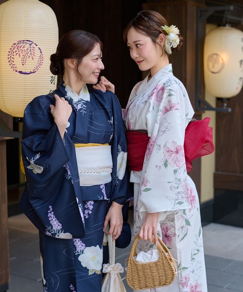Ambre Neige 2way 浴衣セット ネイビー yukata set Ambre Neige（アンブルネージュ） 浴衣 2way yukata set / 2way浴衣