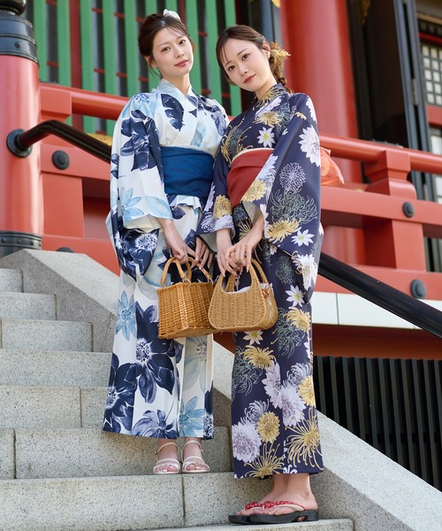 Ambre Neige 2way 浴衣セット ネイビー yukata set Ambre Neige（アンブルネージュ） 浴衣 2way yukata set / 2way浴衣