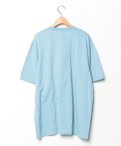 「MACBETH」 ワンポイント半袖Tシャツ 3L ブルー メンズ_画像2