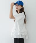 tシャツ 半袖 ペプラムフリルカットソー レディースの詳細画像3