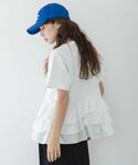 tシャツ 半袖 ペプラムフリルカットソー レディースの詳細画像4