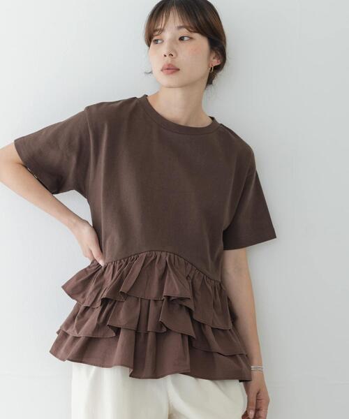 SONO 半袖 ペプラム カットソー URBAN RESEARCH Sonny Label tシャツ 半袖 ペプラムフリルカットソー