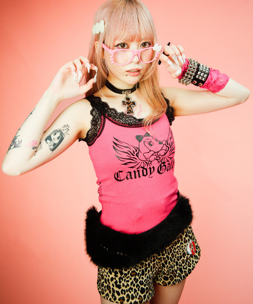 LGB スカルプリント タンクトップ　レディース1 GALFY（ガルフィー） タンクトップ ノースリーブ 「GALFY/ガルフィー