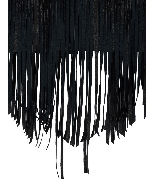 ベスト ジレ WESTERN FRINGE SYNTHETIC LEATHER VEST レディースの画像
