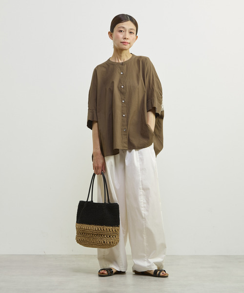 MELROSE claire（メルローズクレール） ブラウス シャツ 半袖 
