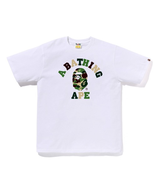 『値下げ中』A Bathing Ape Tシャツ ホワイト Lサイズ A BATHING APE（アベイシングエイプ） tシャツ ABC CAMO COLLEGE TEE