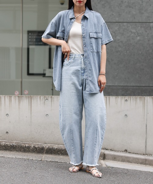 「COLONY 2139」 デニムパンツ LARGE ネイビー レディース_画像9