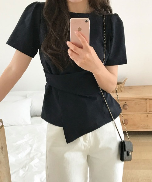 「FAVORITO」 半袖カットソー F ブラック レディース_画像4