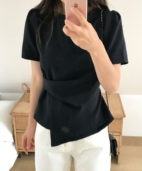 「FAVORITO」 半袖カットソー F ブラック レディース_画像6