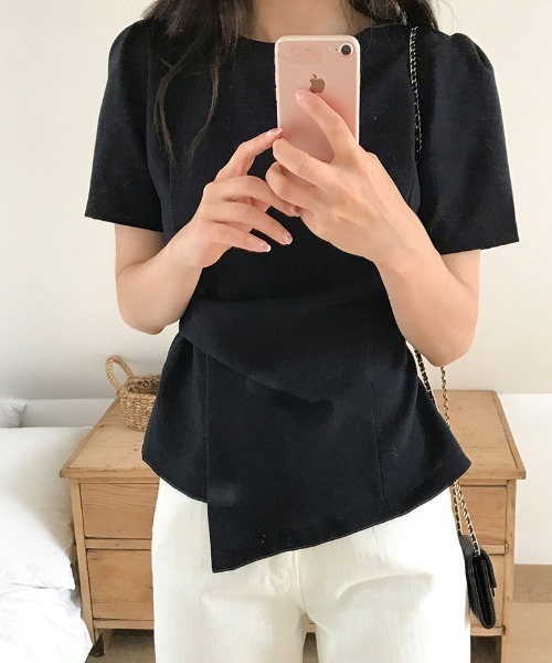 「FAVORITO」 半袖カットソー F ブラック レディース_画像7