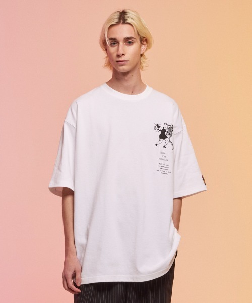 「rehacer」 半袖Tシャツ LARGE ブラック メンズ_画像4