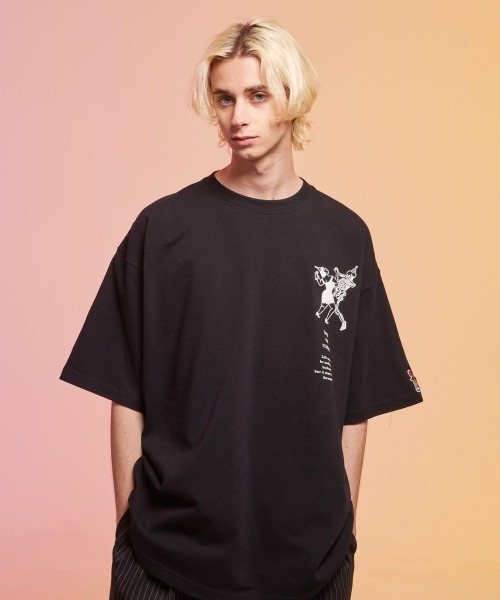 「rehacer」 半袖Tシャツ LARGE ブラック メンズ_画像7