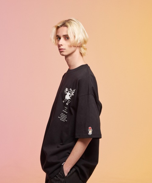「rehacer」 半袖Tシャツ LARGE ブラック メンズ_画像8
