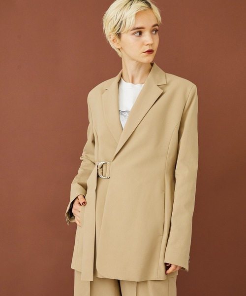 【THE AD+】 ベルテッドブレザー　ジャケット m.f.editorial ジャケット テーラードジャケット 「フォル