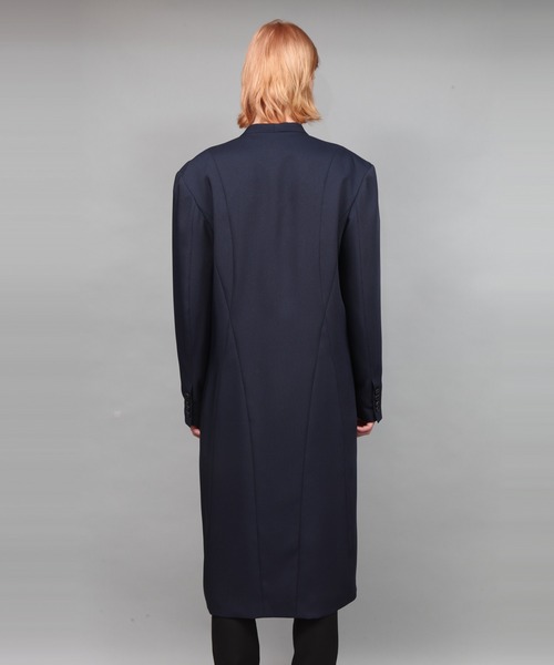 チェスターコート コート COLLARLESS COAT メンズの画像